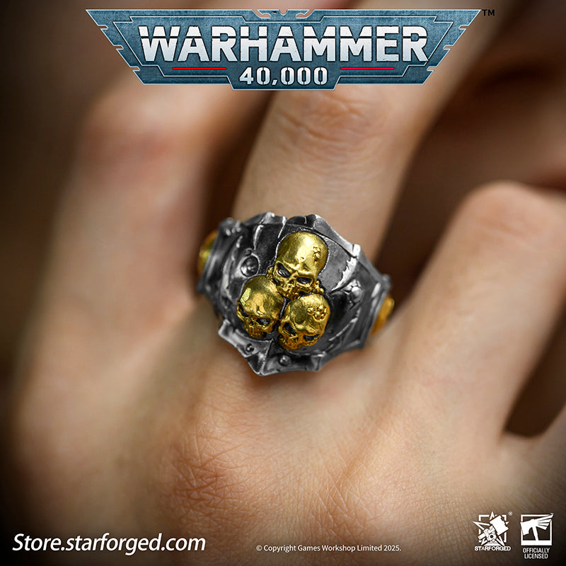 Starforged Warhammer 40K Ring of the Plague Dominus Death Guard Sliver Rings Accessories Jewelry The Death Guard were the XIV Astartes Legion, gene-sons of Mortarion. Once loyal sentinels of the Imperium, they turned against the Emperor during the galaxy-shattering Horus Heresy.For ten millennia since, they have stalked the stars as Nurgle's Chosen - living vessels of countless pestilences, silently spreading death and corruption across worlds.